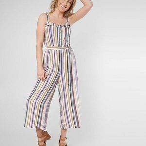 Daytrip Striped Wide Leg Cropped Jumpsuit